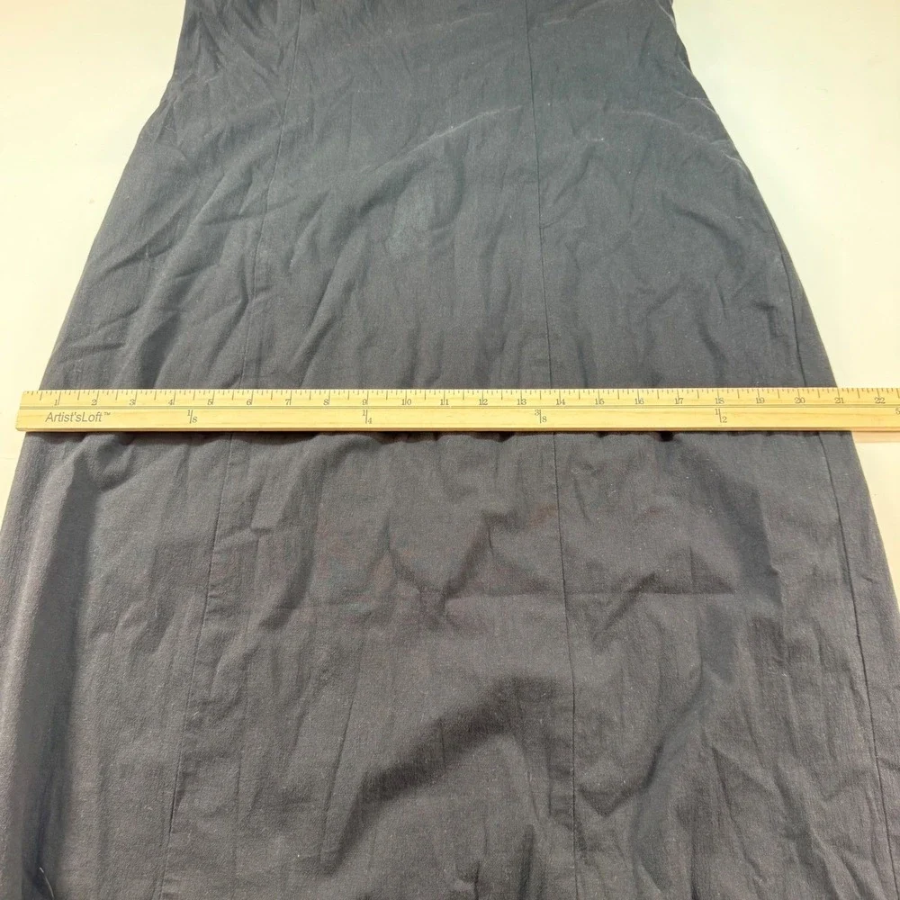 Abercrombie & Fitch Black Cotton Maxi Slip Dress Size Large Petite